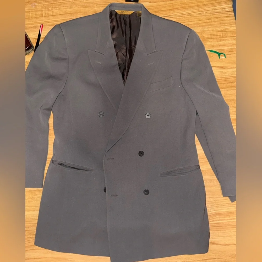 Vintage 90s Donna Karan New York Gold Label Blazer Made in Italy Wool Size 44R